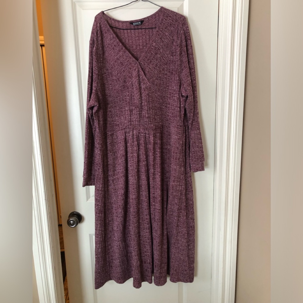 BloomChic Plum Long Sleeve Dress